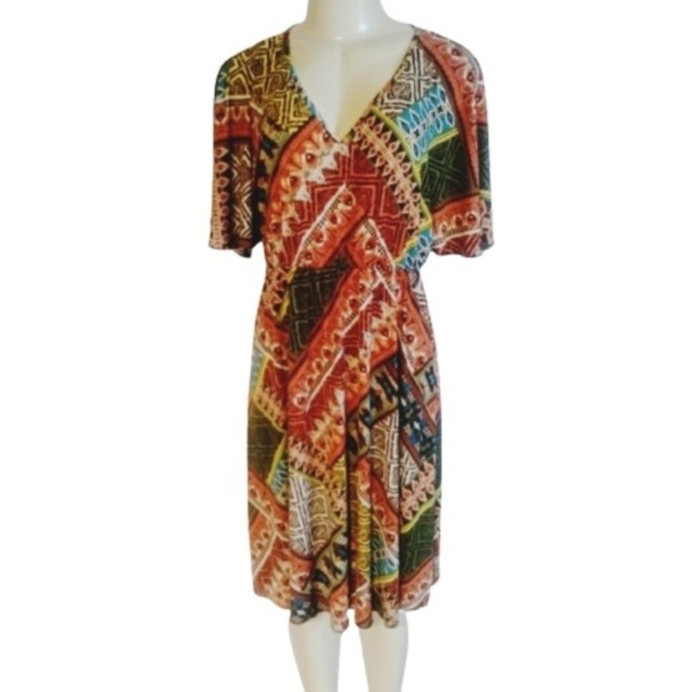 Casa Lee Multi Patterned Dress L